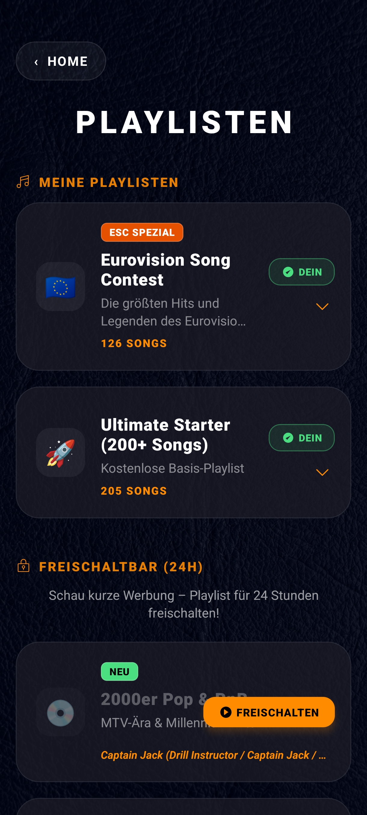 Beatmaster Playlisten